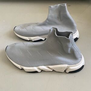 Balenciaga Speed Trainer 'Reflective Gray'  High Top Sock Sneakers US-10 EUR-43
